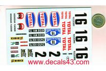 Décalcomanie citroën SM Rallye du maroc 1/18 (REF : CS124)